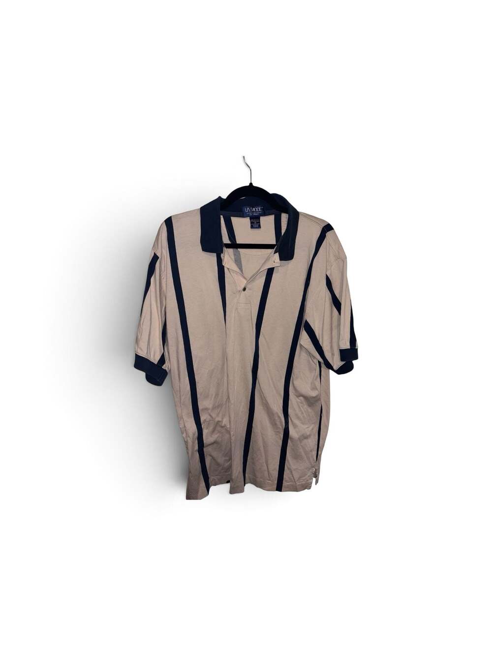 La Mode Active Sportswear Vintage Striped Short Sleeve Polo Shirt